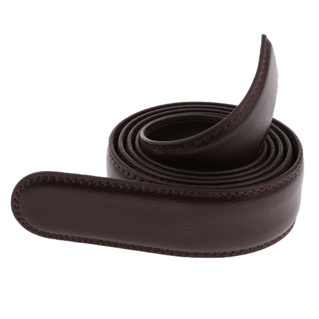 Men Leather Ratchet Belt Strap Only without Buckle Wide Strap 3.5cm Width