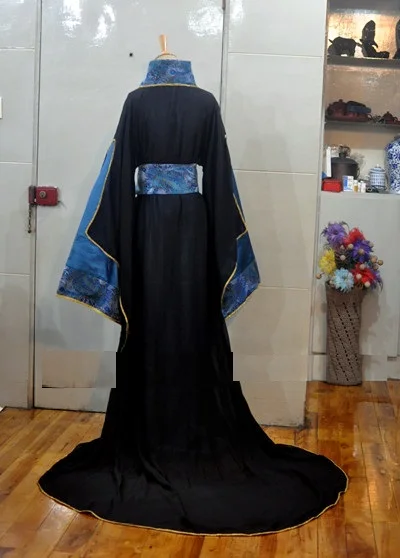 Мужской костюм ханьфу черный синий для косплея 1628|hanfu costume|costume hanfuhanfu cosplay |