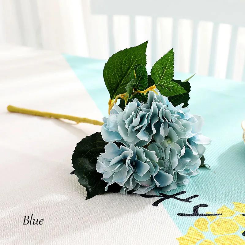 Flone Artificial Silk Flower Branch California Hydrangea Flowers Fake Flowers Wedding Party Accessories Living Room Decoration (18)