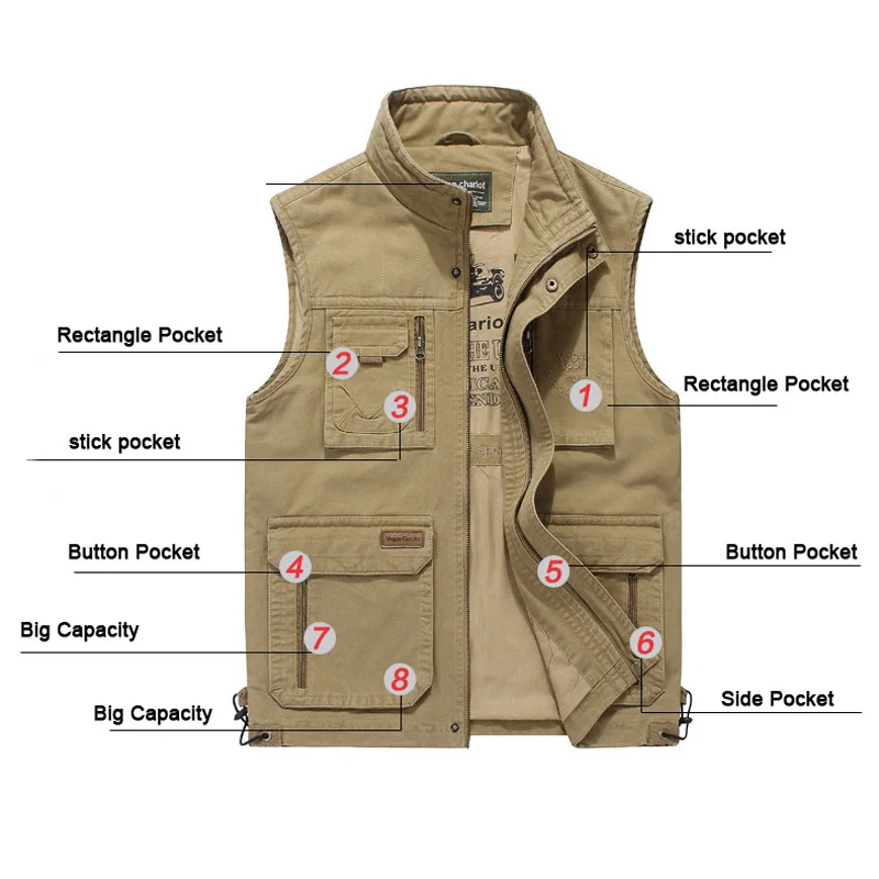 cotton travel vest