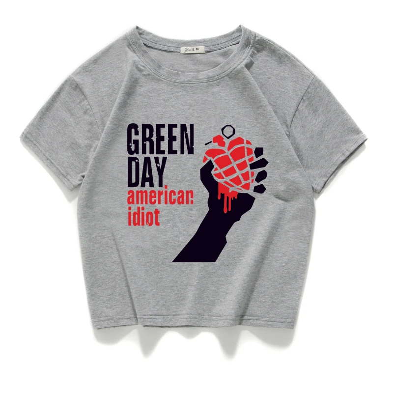 Известный бренд Green Day, женские топы, хлопок, футболка на каждый день, женская футболка с круглым вырезом, универсальный топ, летний Свободный Топ для женщин