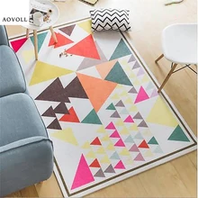 AOVOLL ковры для гостиной спальни ковры ковер для детской комнаты Европейский геометрический элемент цветной узор ковер нескользящий коврик