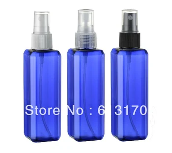 

100ml plastic Empty spray bottle pet perfume bottles refillable cosmetic packing container blue wholesale/retail free shipping