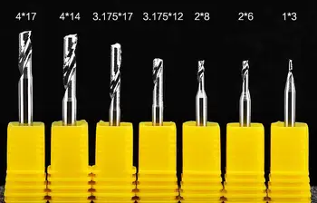 

1PCS single blade aluminum milling cutter CNC Spiral Milling Cutter for Acrylic PVC MDF Color Plates 3.175/4/5/6/8mm shank