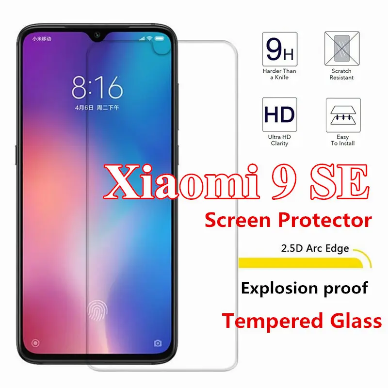 2 шт. закаленное стекло для Xiaomi mi 9 SE глобальная версия смартфон 9se экран протектор