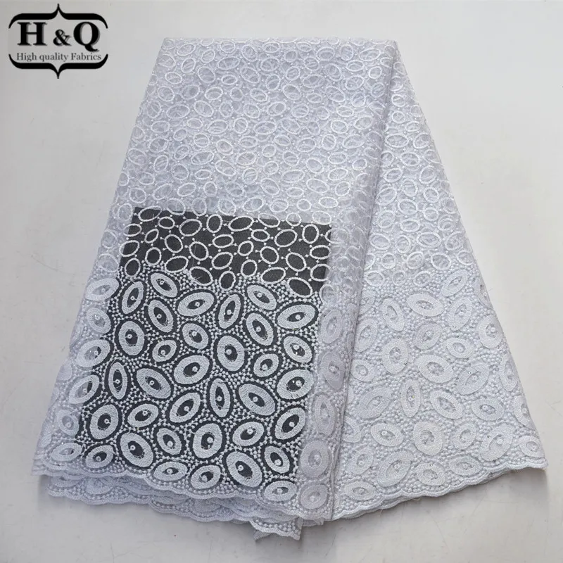 

White French Net Lace Fabric Nigerian Guipure Lace High Quality African Mesh Lace Fabric With Stones For Wedding Lace Dress 2019