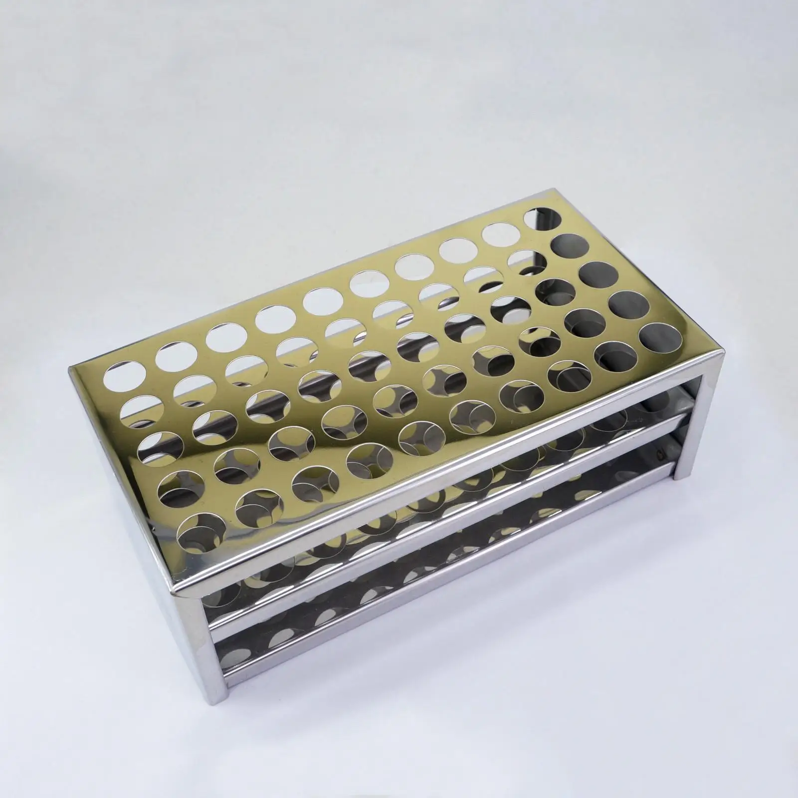 Uxcell 304 Stainless Steel Test Tube Rack - 40 Hole 3 Layer Lab Stand