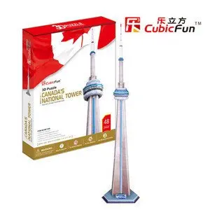 

Candice guo! 3D puzzle toy CubicFun architecture 3D paper model jigsaw game Canada's National Tower