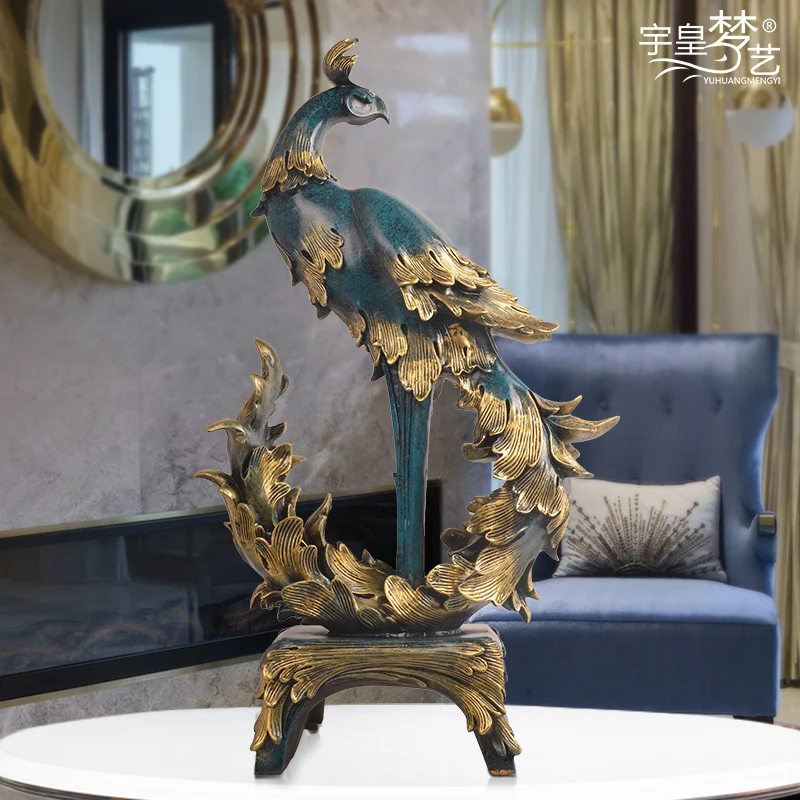 Phoenix Ornament Creative Home TV Study Tabletop Decoration Art
