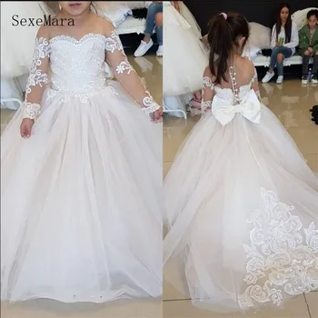 

Beautiful Ball Gowns For Little Princess Best Flower Girl Dress For Wedding Pageant Gowns Customized First Communion Gowns