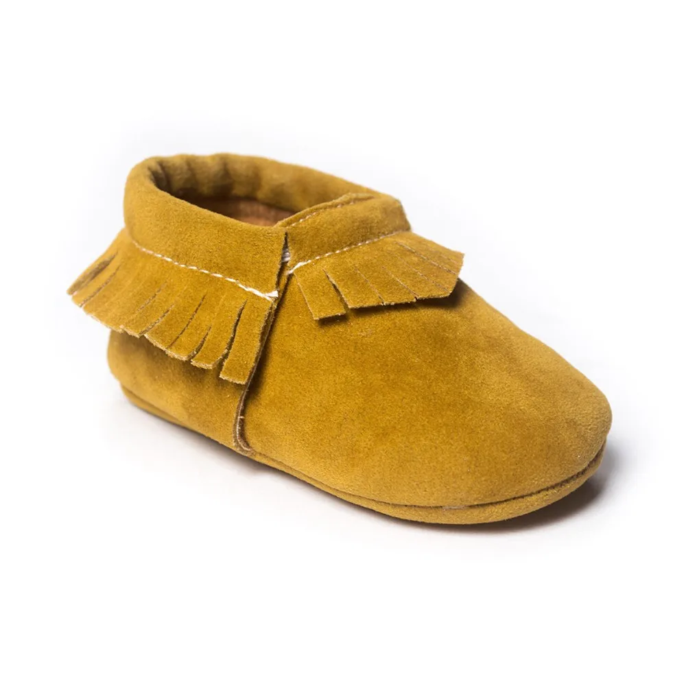 Baby's Soft Suede Tassel First Walkers
