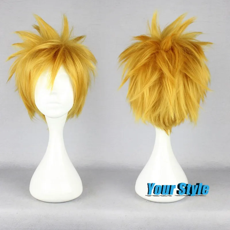 32CM Harajuku Anime Wig Cosplay Short Curly Heat Resistant Synthetic