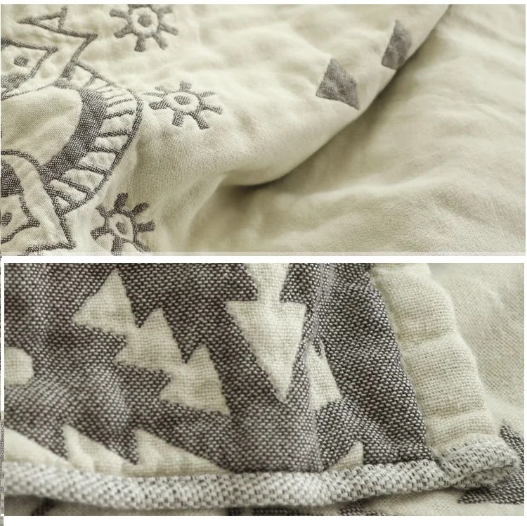 Junwell хлопковое муслиновое летнее одеяло для кровати, дивана, путешествий, дышащее, шикарное, мандала, большое мягкое одеяло, Para одеяло