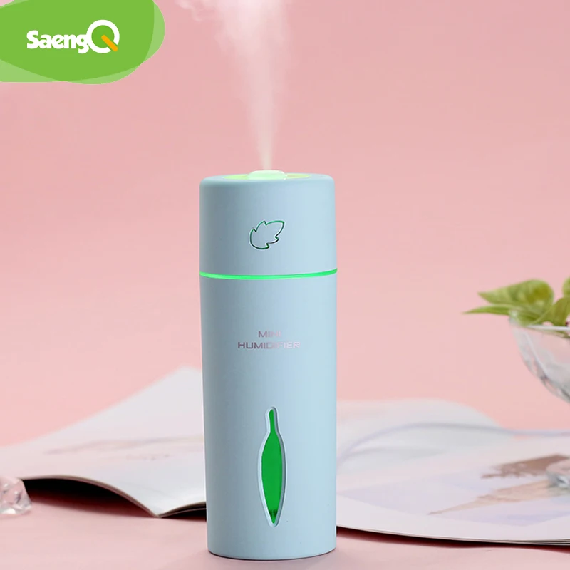 

saengQ Air Humidifier USB Ultrasonic Humidifier Car Aroma Diffuser Electric Essential Oil Diffuser Cup 7 Color LED Lights