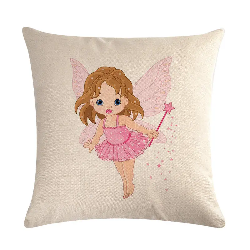 Сказок для девочек ButterflyHomerDecor чехол подушки Наволочки покрытия подушек размером