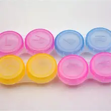 Пластиковый случайного цвета держатель коробки для контактных линз портативный маленький милый конфетный цвет контейнер для очков контактные линзы Soak Stora