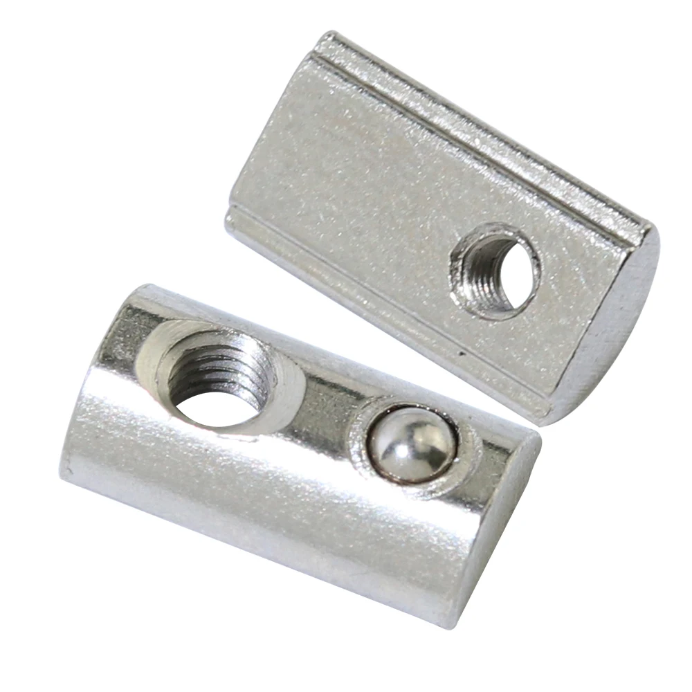 Tuerca T 100/50 Uds serie 20 M3 M4 M5 M6 tuerca de resorte para Perfil de extrusión de aluminio 2020, elasticidad media redonda 20 husillo de bolas de resorte|Tuercas| - AliExpress