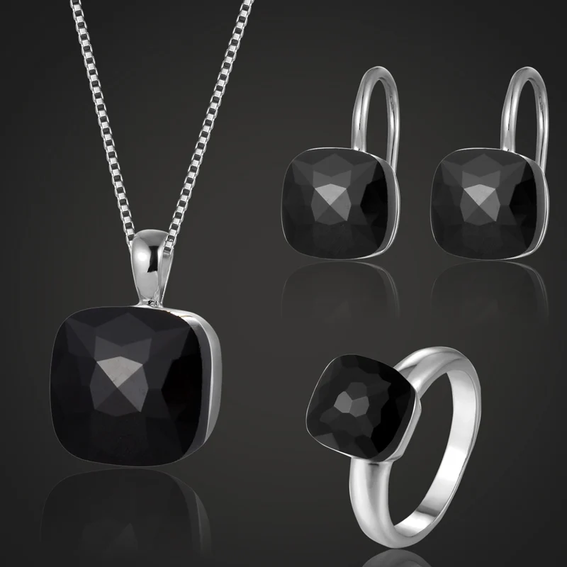 

Zlxgirl jewelry Perfect Brand Russian design hot selling gold color bridal jewelry sets fine women's Couple bijoux crystal rings