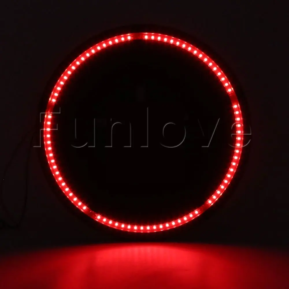 WHDZ Spare Tire Wheel LED Brake Light 3rd Spare Tire Brake Light LED Ring for 97-17 Jeep Wrangler JK TJ LJ YJ CJ  (5)