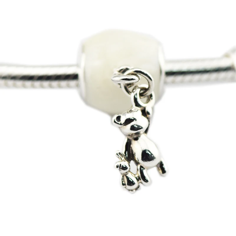 

CKK Sterling Silver Bead Charm Teddy & Balloon Dangle Charms Fits Pandora Bracelet Beads for Jewelry Making pulseras abalorios