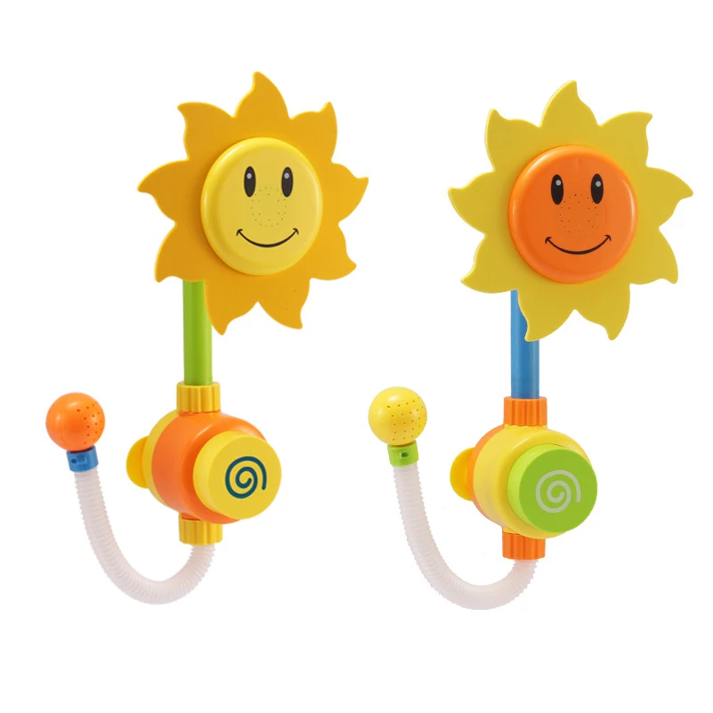 

New Born Baby Bath Toys Sunflower Shower Faucet Toy Learning Educational Bathtub Water Toys for Baby Children Shower Swimming
