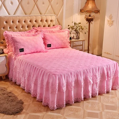 bedding set 4 3/5 шт. 160X200 см роскошный коричневый синий Ruffel кружева плюшевое постельное белье Теплый комплект постельного белья покрывало набор Подушка shams - Цвет: bedding set 4