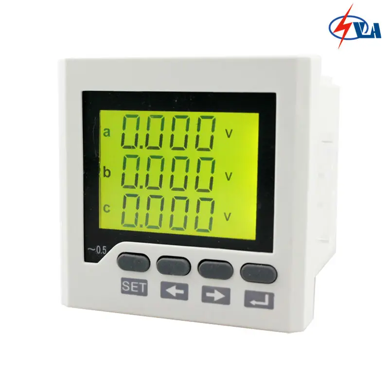 

3D6Y 72*72mm 3 phase ammeter voltmeter multifunction meter digital only AC/DC 85V~265V