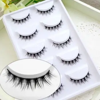

Makeup False Eyelashes 5 Pairs Natural Long Crisscross Messy Soft Fake Eyelashes Fashion Makeup Stage Lashes