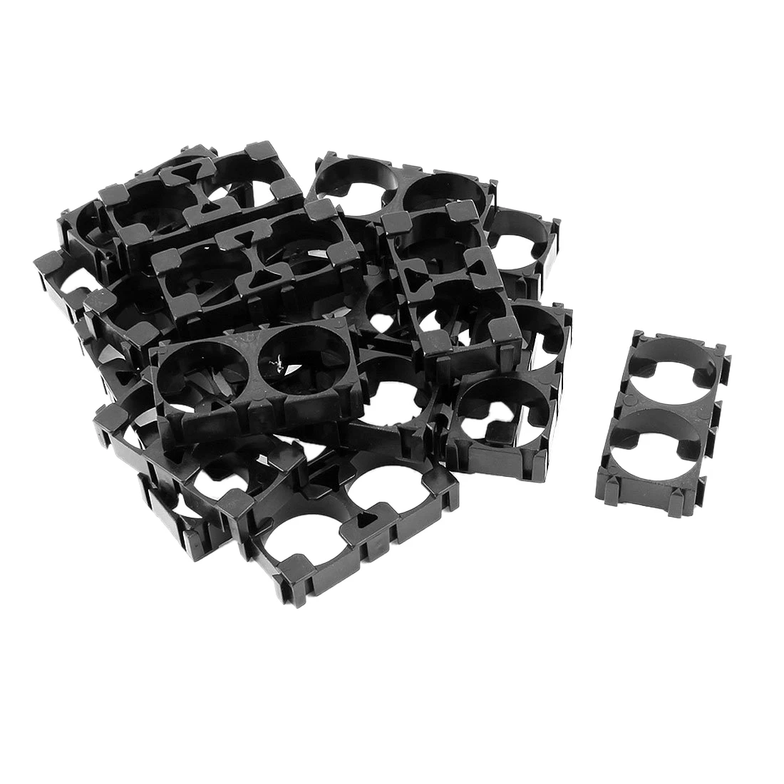 Basage 20x 18650 Lithium Battery Double Holder Bracket for DIY Cell Pack Black