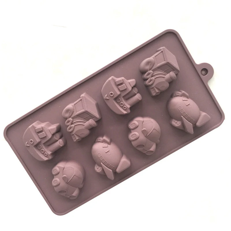 

8 Hole Silicone Chocolate Mold Car Ferry Transport Planes Trains DIY Ice Lattice Cake Mold Kitchen accessories fondant molds