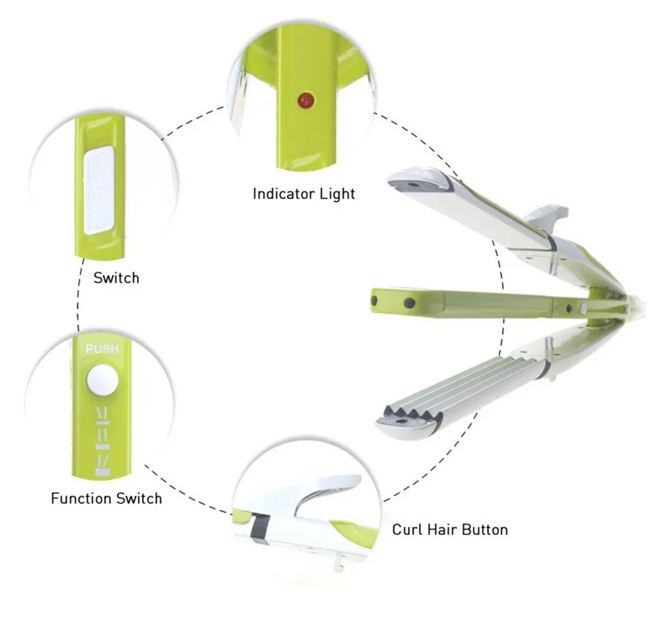 Мелкие кудри выпрямитель для волос милый 3 в 1 Многофункциональные бигуди для волос инструменты с Европейским штекером для волос термостатическая трубка Electirc