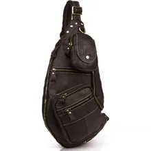 2015 ventes chaudes de mode véritable peau de vache en cuir hommes sacs voyage poitrine épaule sac sac de messager occasionnel pour hommes