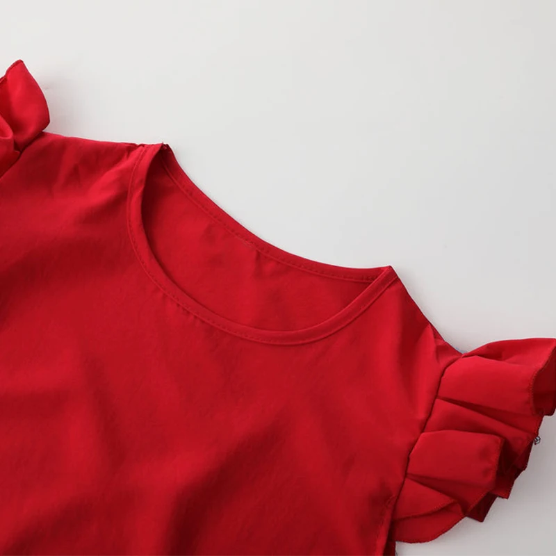 Женское вечернее платье с рукавом бабочкой и круглым вырезом|Платья| |