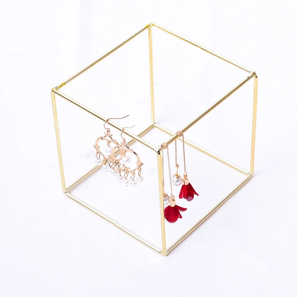 Hollow Design Iron Frame Geometric Showcase Earrings Hanger Display Organizer Large and Small Frame