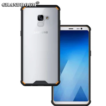 

500pcs Transparent Acrylic Shockproof Soft Silicone Case For Samsung A3 5 7 2017 A8 A6 Plus 2018 Silicone Frame Hard Clear Cover