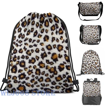 

Funny graphic print shoulder Bags women Leopard Print (4) Single shoulder backpack travel for men Gym Bag