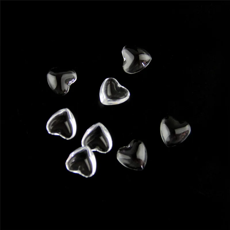 Сердце 16 мм 100 шт. плоской задней Tranparent прозрачный стеклянный кабошон Кристалл куполом увеличительное для самодельная Очаровательная