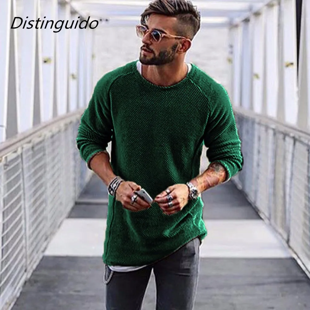 Casual Loose O Neck Sweater Jumper Men Sweater Autumn