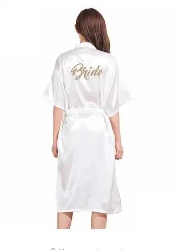 

TJ02 Women Bathrobe Letter Bride Bridesmaid Mother of the Bride Maid of Honor Get Ready Robes Bridal Party Gifts Dressing Gowns