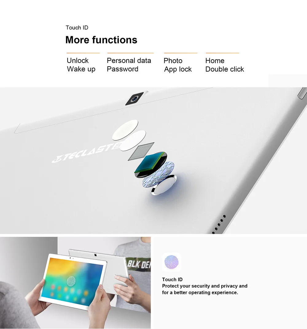 Teclast Master T10 10.1 inch Tablet PC Android 7.0 MTK8176 Hexa Core 1.7GHz 4GB RAM 64GB ROM Fingerprint Sensor Dual WiFi OTG Cameras