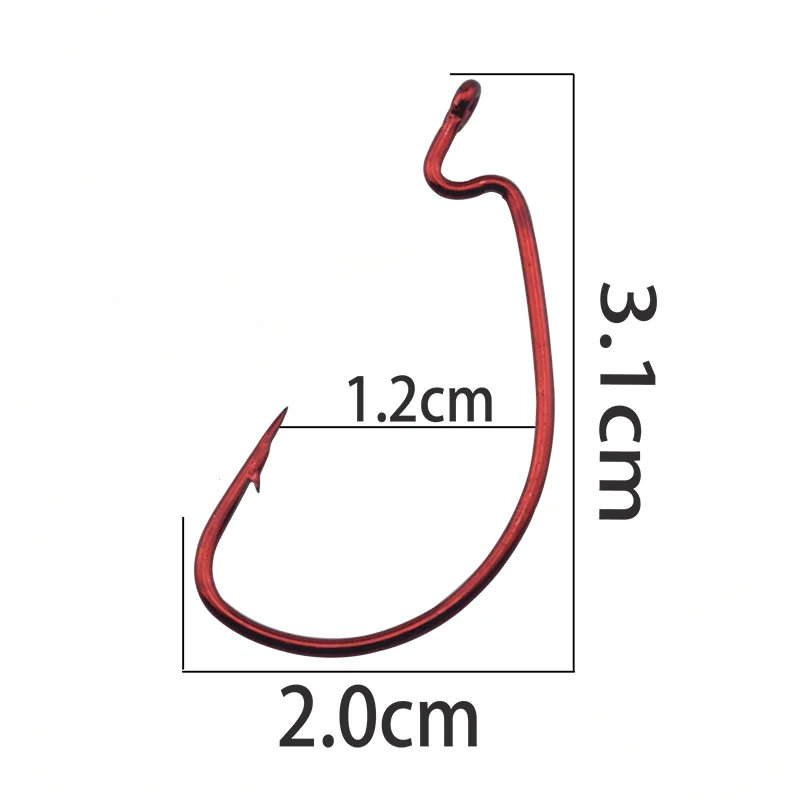 WDAIREN 20 шт./лот широкий живот Кривошип крючки техасское снаряжение рыболовное червь приманка для рыболовного крючка океанская Рыболовная Снасть Лодка Рыболовная WD-488 - Цвет: 7