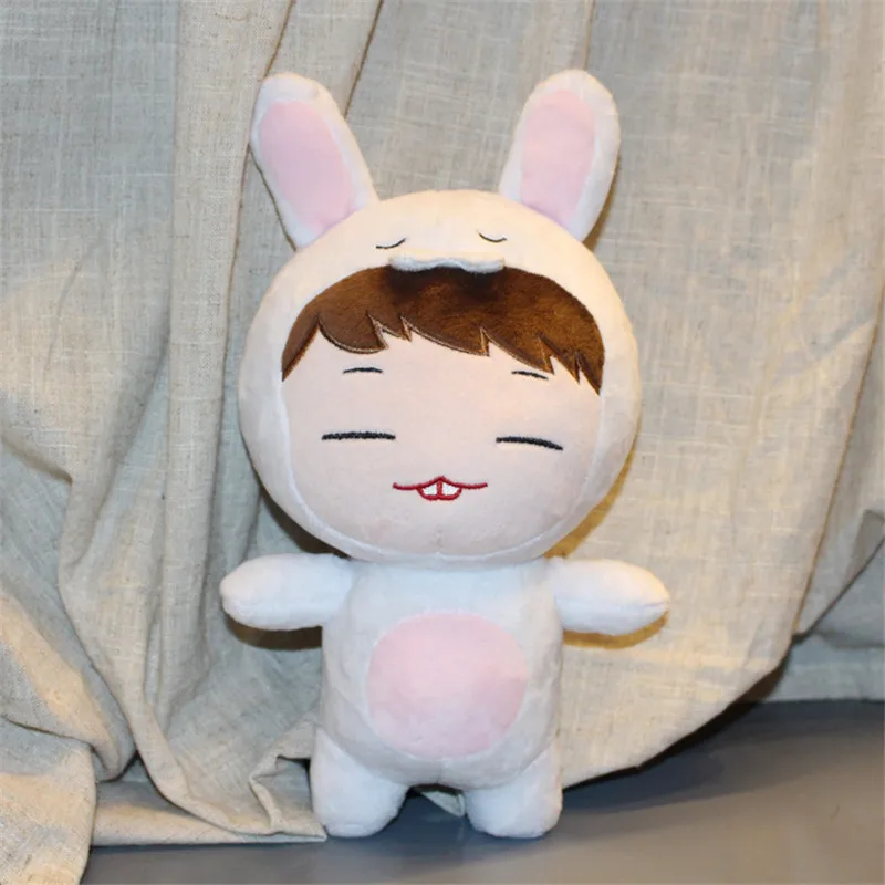 Аниме KPOP IKON Bobby белый кролик " плюшевая игрушка мягкая кукла веер товары милая игрушка Рождественский подарок