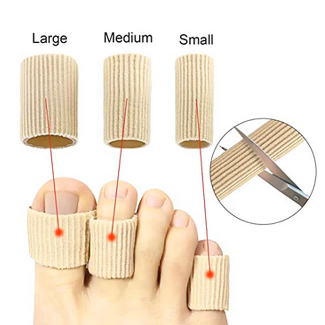 1 палец протектор ткани гелевая трубка буйон пальцы разделитель мозоли защита от волдырей крышка Уход за ногами