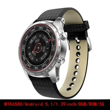 original Kingwear KW99 Wearable Devices 1.39inch Android 5.1 MTK6580 8GB/ROM SIM WIFI GPS Heart Rate Monitor smartwatch men