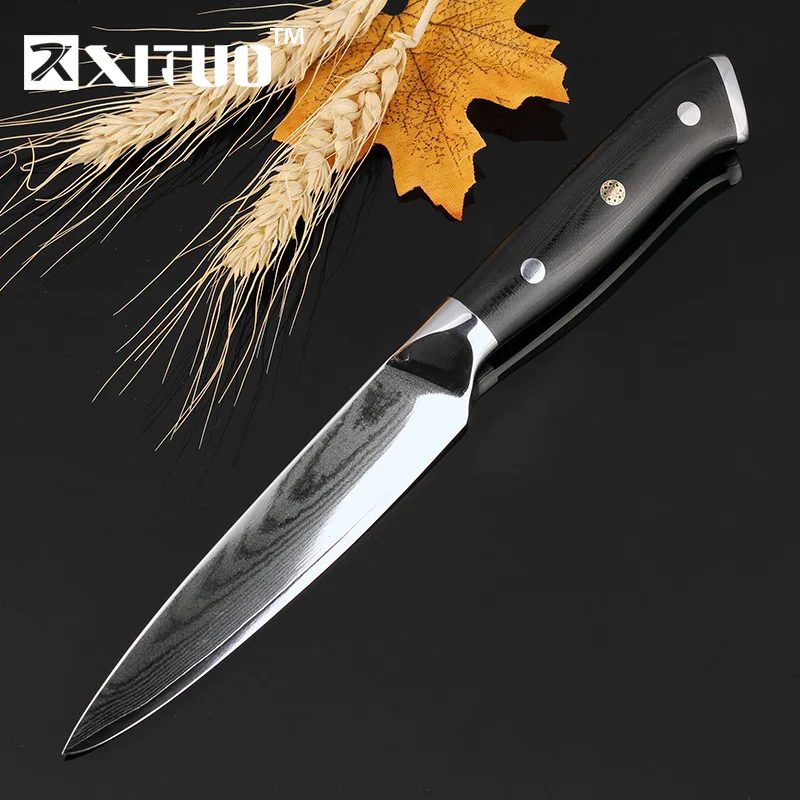 

XITUO High Quality Japan VG10 Utility Damascus Steel Set Santoku Chef knife