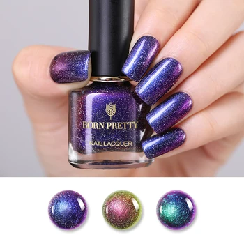 

BORN PRETTY Chameleon Nail Polish 6ml sparkly Sky Black Orchid Series Nails Varnish Nail varnish Black Base Needed
