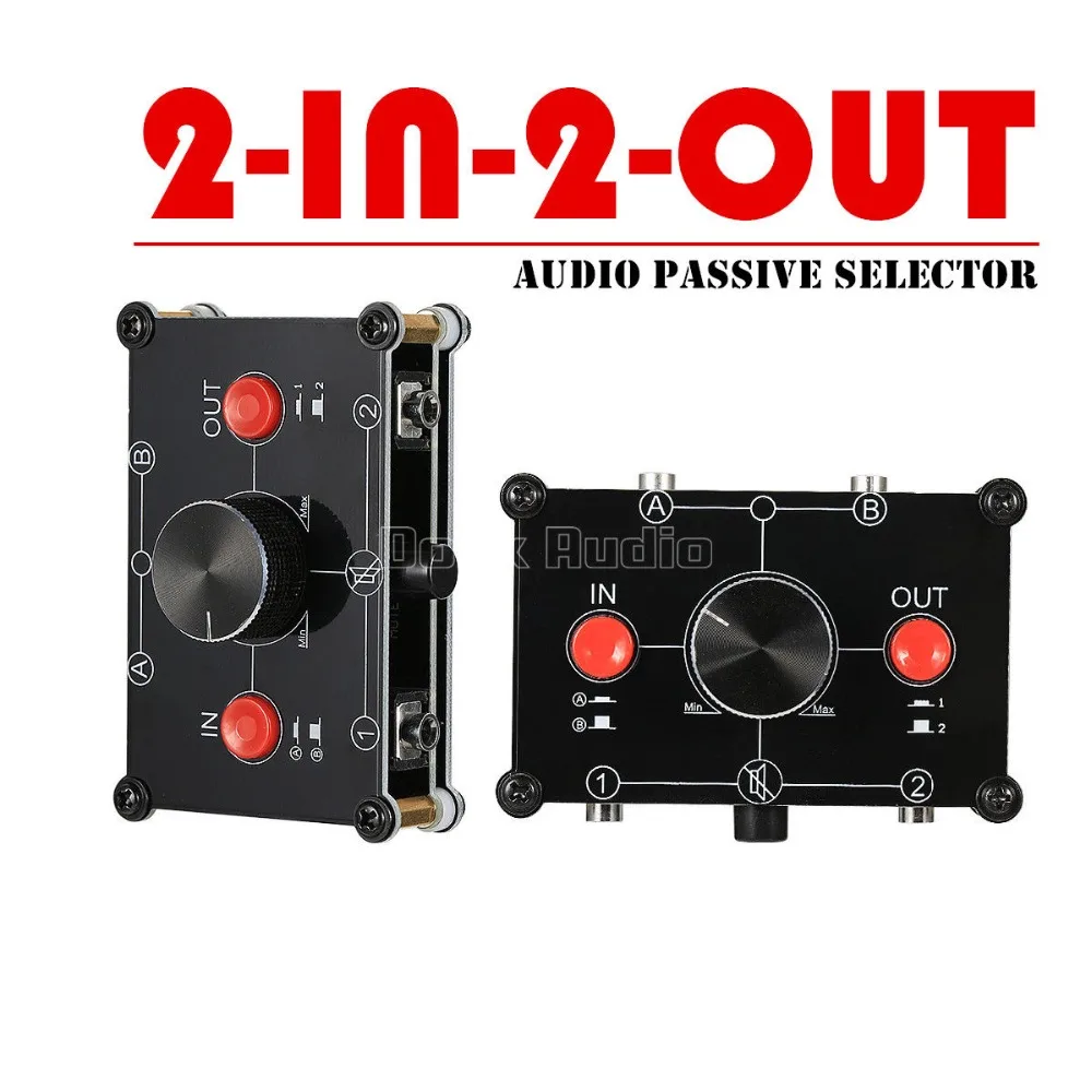 Skup Mały miś Mini 2 w 2 wyjścia 3.5mm stereofoniczny przełącznik analogowy przełącznik Audio pasywny przedwzmacniacz Splitter