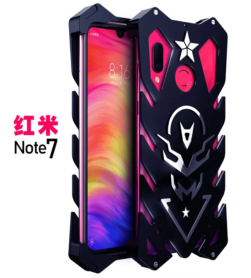 

Metal phone case for Xiaomi Redmi Note 7(6.3') phone case with Straps for Redmi Note 7 case