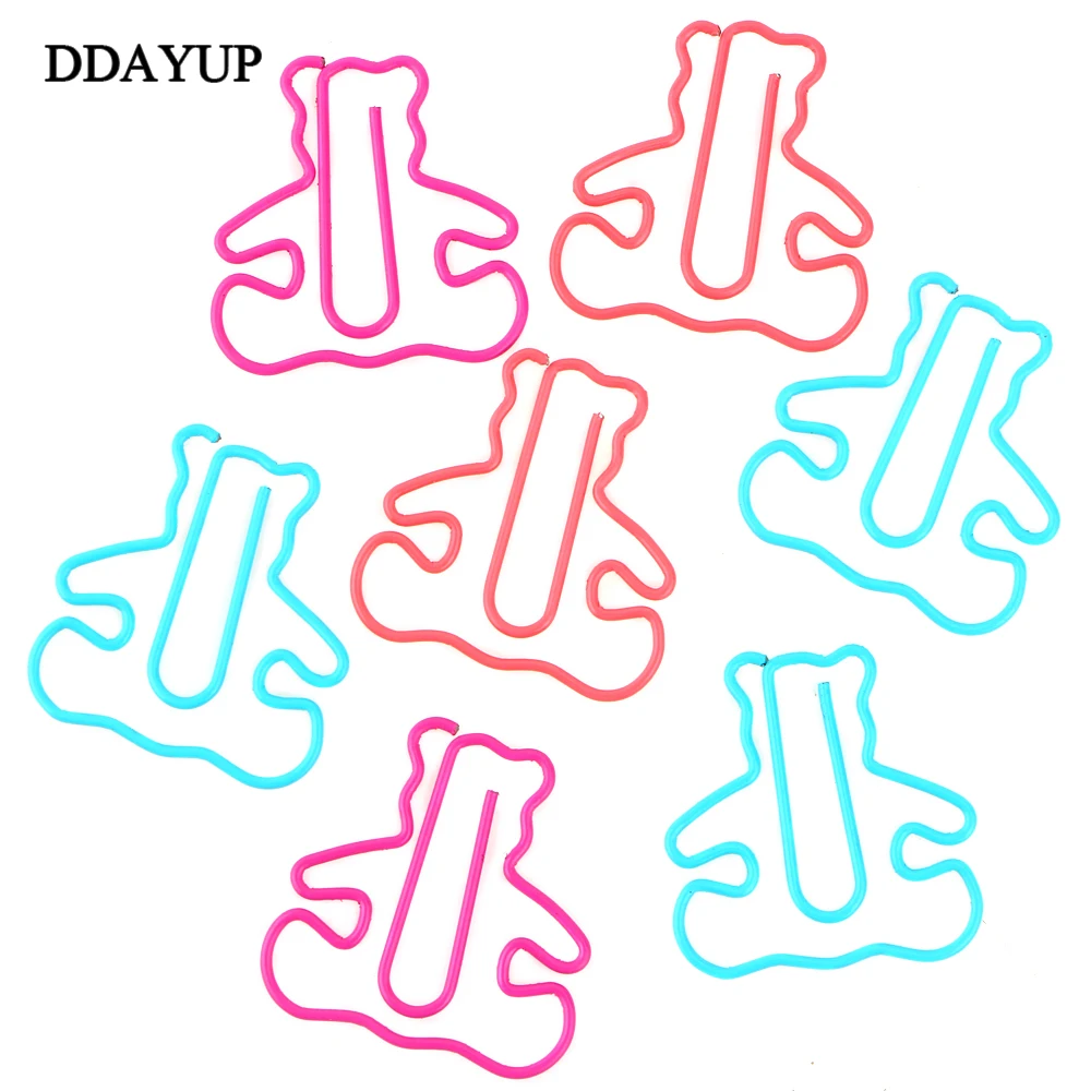 

10pcs/pack Funny Bear Shape Paper Clip Decoration Memo Clip Bookmarks Office Supplies Clip Stationery gift