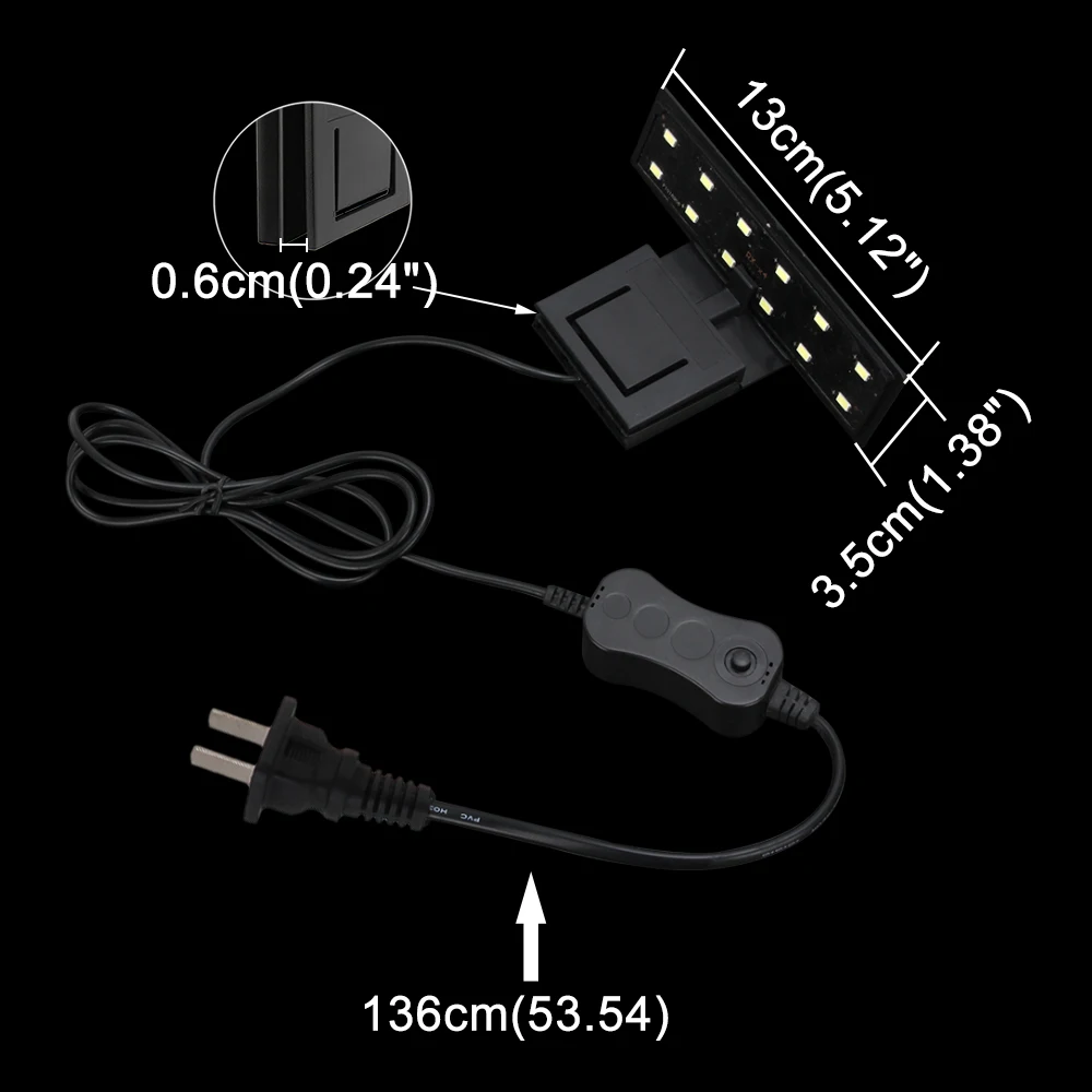 Senzeal X3 светодиодный светильник для аквариума с высокой яркостью, Освежающая лампа с зажимом, 220 В/110 В, светильник для водной травы, 6 Вт, 600 лм, светильник для аквариума, ЕС, США